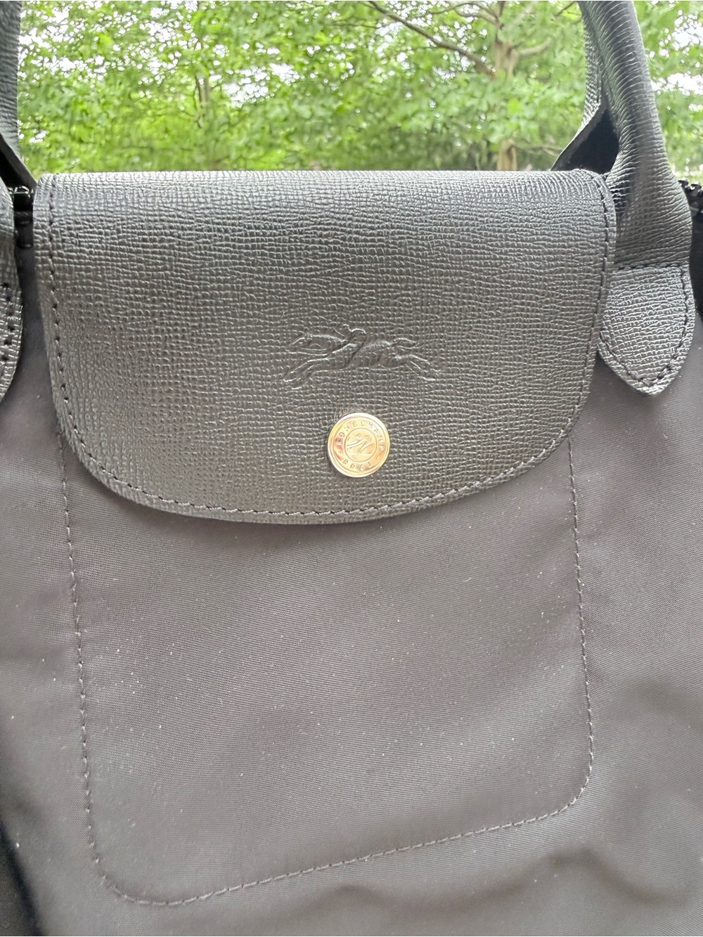 Longchamp Black Le Pliage Small Top-Handle Tote - Picture 4 of 8